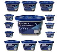 Dehumidifier Tubs 500ml Pack of 20 Moisture Absorber Condensation Remover for Damp, Mould, Moisture in Home, Kitchen, Wardrobe, Bedroom, Caravan, Office, Garage, Bathroom, Blue