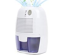Dehumidifiers 500ML Mini Air Dehumidifier Dryer Small Portable Damp Moisture Absorber Trap Quiet Mould Musty Smell Remover for Home, Bedroom, Bathroom, Wardrobe, Car, Garage, Office