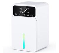 Dehumidifiers for Home, 1500ML Water Tank, 28dB Quite Dehumidifiers for Bedroom, Portable Small Bathroom Dehumidifier, Automatic Shutoff, 12H Timer, 7 Colorful Lights Dehumidifier for Drying Clothes