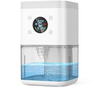 Dehumidifiers for home, 1800ml Dehumidifier for Drying Clothes, Quiet Dehumidifiers with timing, filter screenand intelligent dehumidification, Air Purification, Ideal for Bedroom Bathroom -White