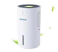 Dehumidifiers for Home ClinTech® Portable Dehumidifier with Ultra Quiet & Auto Shut off 7 Colorful LED, Small Mini Dehumidifier for Bathroom Closet RV Bedroom Wardrobe