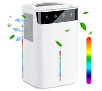 Dehumidifiers for Home-Dehumidifier Bedroom with Auto-Off,Quiet Energy-Saving Portable Small Dehumidifier with Auto Defrost & LED Lights,Sleep Mode,2.6L Mini Dehumidifiers for Bathroom,Office,RV-White