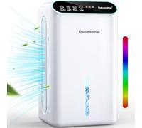 Dehumidifiers for Home, Up to 800 Sq.ft, 86oz Water Tank, Dehumidifiers for Bedroom with Essential Oil Diffuser, 7 Color LED Light, 24H Timer, Auto Shut-off, Ideal for Bathroom Basement Closet RV