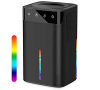 Dehumidifiers for Home-Upgraded Dehumidifier Bedroom with 2 Working Modes,Portable Small Dehumidifier with Auto Defrost & LED Lights,Smart Auto-Off,2.6L Mini Dehumidifiers for Bathroom,Basement-Black