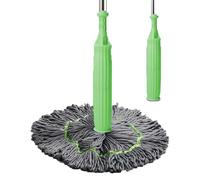 Dehydrated 2-in-1 Twist Mop - Portable Squeeze Mop For Floors, Bathtub & Toilet - Self-Wringing