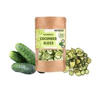Dehydrated Cucumber Slices Dried Natural Chips. for dips, Gin Garnish, dinks, Tea Infusion, Camping, Hiking. Long Shelf Life, no additives. (40 Grams)