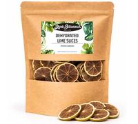 Dehydrated Dried Lime Slices | Lime Wheels | 110 + Slices Approx | 100% Natural No Added Sugars | For Cocktails, Wreath Making, Tea, Cakes, Decoration | Dried Limes For Cocktails | 3.5 oz | 100 Grams