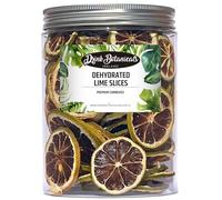 Dehydrated Dried Lime Slices Wheels | 50 + Servings Approx. | 100% Natural No Added Sugars | Cocktails, Wreath Making, Tea, Cakes, Garnish Decoration | Limes For Cocktails | PET Jar |4.9 OZ, 140 Grams