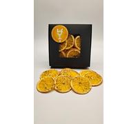 Dehydrated Dried Orange Garnishes,Spiced Orange,20+ Piece Small Box 100% Natural,Sugar Free,Dried Orange Wheels,Cocktails,Mocktails,Garnishes,Deserts, Soap Making, Decorations, wreath-making