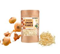 Dehydrated Onion flakes dried Natural allium cepa. For soups, salad, pizza, camping, hiking, long shelf life food without additives or sugar (40, Grams)