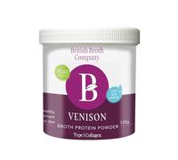 Dehydrated Venison Broth Powder, 120g (Makes 3 litres) - Collagen Protein Powder for Gut Health, Joint Health - Pure Protein Powder - Wild Deer Venison Bone Broth for Humans
