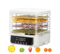 Dehydrator,Freeze Dryer Machine For Home With 5 Height-Adjustable Trays, 160w, 360° Circulation Drying, 72-Hour Timer, Food Dehydrators For Food, Meat, Fish, Vegetables, Fruit, And Pet Treats, Bpa-Fr