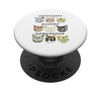 DEI Diversity Equity Inclusion Support Cats Cartoon Cute PopSockets Adhesive PopGrip