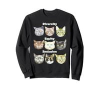DEI Diversity Equity Inclusion Support Cats Cartoon Cute Sweatshirt