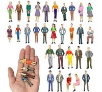 Dei tkeyts 30Pcs Mini People Figures, 1:30 Miniature People Figures with Different Models, Colorful Plastic Little People, Mini Figures Decor for Architectural Models, Miniature Scenes and Dollhouse