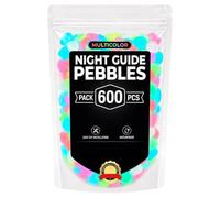 Dei tkeyts 600Pcs Glow in the Dark Pebbles, Luminous Resin Garden Stones, Colorful Glow Stepping Rocks, Decorative Fish Tank Gravel, Mini Stones DIY Decor for Plant Pots, Pathway & Aquarium