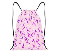 Dei tkeyts Purple Demon Drawstring Bag, Waterproof Swimming Bag with Lightning Pattern, Stylish Storage Bag for Girls and Women Fans, Useful Backpack for School, Sports and Camping