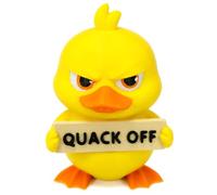 Dei tkeyts Quack Off Duck Figures, Fun Attitude Collectible Figurines, Sarcastic Ducks Mini Figures, Emotional Support Duck Statues, Funny Animals Figurines for Office, Home & Desk Decor