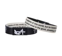 Deicicp Bible verse bracelet with NFC scan, engraved John 3:16, Romans 12:2 and Joshua 1:9, religious Bible gifts for boys and girls, 200mm