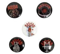 Deicide Badge Set (Pack of 5) (One Size) (Black/Red/White)