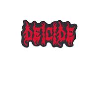 Deicide Death Metal Band Red Patch Badge Embroidered Iron on Applique Souvenir Accessory