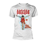 Deicide T Shirt Once Upon The Cross Band Logo Official Mens White XL