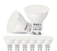 DEIFUA Pack of 6 GU10 LED Light Bulbs, Warm White, 450 Lumens, 4W Equivalent to 50W, Halogen, 3000K Spot PAR16 Without Flickering, Wide Beam Reflector Lamp 120° Non-Dimmable