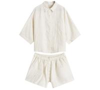 Deiji Studios Women's Linen Stripe 03 Set Linen Story Stripe