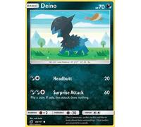Deino 60/111 Common Pokemon Card (SM Crimson Invasion) + 1x TitanCards® Toploader