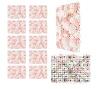 Deinungen 12Pcs Artificial Rose Flower Living Wall Panels,40x60cm Backdrop | Deinungen Rose Floral Wall Screening 3D Silk Faux Flower Wall Background Decorative