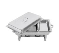 Deinungen 3 * 2.5L Tray Chafing Dish Buffet,Rectangular Chafer,Stainless Steel Food Warmer with Lids, Food Pans,Water Pan and Fuel Holders (3 * 2.5L)