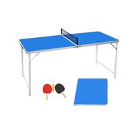Deinungen Foldable Ping Pong Table 152x67x70cm,Tennis Table with Net,Aluminium Alloy Frame, 30kg Load Capacity,Folding and Portable Ping Pong Set for Indoor Outdoor Use