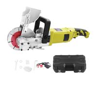 Deinungen Wall Chaser Grooving Machine 4000W, 6000rpm Electric Wall Slotter with 5 Blades, 30mm Depth & Width Adjustment, Dust-Free Grooving, Portable Storage Case for Brick & Marble
