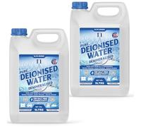 Deionised Water 10L - 2 x 5L of Deionised Water for Steam Irons, Car Batteries, Windscreen Fluid & Antifreeze - Demineralised Water, Reduces Limescale Deposits & Water Stains - For Lab Use (2, 5l)
