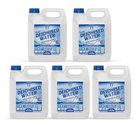 Deionised Water 12.5L - 5 x 2.5L of Deionised Water for Steam Irons, Car Batteries, Windscreen Fluid & Antifreeze - Demineralised Water, Reduces Limescale Deposits & Water Stains - For Lab Use