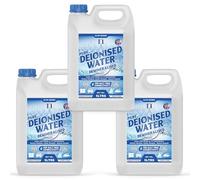 Deionised Water 15L - 3 x 5L of Deionised Water for Steam Irons, Car Batteries, Windscreen Fluid & Antifreeze - Demineralised Water, Reduces Limescale Deposits & Water Stains - For Lab Use (3, 5l)