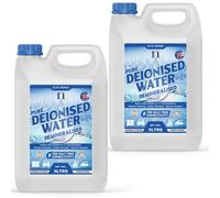 Deionised Water 10L - 2 x 5L of Deionised Water for Steam Irons, Car Batteries, Windscreen Fluid & Antifreeze - Demineralised Water, Reduces Limescale Deposits & Water Stains - For Lab Use (2, 5l)