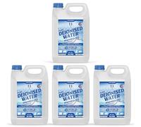 Deionised Water 20L - 4 x 5L of Deionised Water for Steam Irons, Car Batteries, Windscreen Fluid & Antifreeze - Demineralised Water, Reduces Limescale Deposits & Water Stains - For Lab Use (4, 5l)