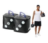 DEIRIS Travel Dumbbells, Water Filled Dumbbells Set, Fitness Exercise Dice 7 KG/pair, Portable Fitness Equipment, Fun for Strength Training, Core Training