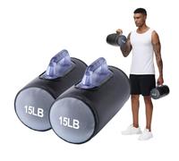 DEIRIS Water Dumbbells, Water Filled Training Dumbbells, Travel Weights Set, Adjustable Weights to 15-30 Lbs/Pair, Portable Gym for Strength Training, Fitness and Shaping
