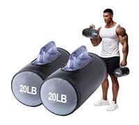 DEIRIS Water Dumbbells, Water Filled Weights Set, Travel Weights, Water Weight Bag, Adjustable Weights Dumbbells to 20 LB Pair, for Strength Training, Fitness and Shaping