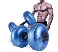 DEIRIS Water Filled Dumbbell Sets, Adjustable Weights 8~10kg, PVC Portable Foldable, For Home And Gym Fitness Exercise Workout Training, Hand Arm Training (Blue)
