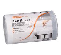 DEISS 50-60 Litre Bin Liners for Brabantia Touch Bin (Size H), Pack of 30.