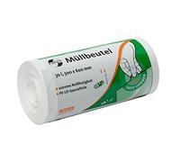 Deiss First Plus Bin Liners, White, 30 L, Pack of 50