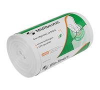 Deiss First Plus Bin Liners, White, 80 L, Pack of 50
