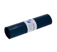DEISS PREMIUM 10065 Trash Bags, Rubbish Sacks 700mm x 1100mm x 0.06mm Blue (Pack of 15)