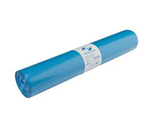 DEISS PREMIUM 10065 Trash Bags, Rubbish Sacks 700mm x 1100mm x 0.06mm Blue (Pack of 15)