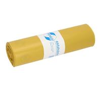 DEISS PREMIUM Bin Bags Refuse Sacks 60 µm 70 Litres, Yellow