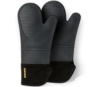 Deiss PRO Heat and Slip Resistant Silicone Oven Mitts Set, Soft Cotton Lining, Waterproof, BPA-Free, Long Flexible Thick Gloves for Cooking, Kitchen Mitt Potholders…