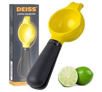 Deiss Pro Lemon Squeezer Stainless Steel Press - Ergonomic, Manual Non-Slip Grip Design - Effortless Pro-Grade Lemon, Lime, Orange, and Citrus Fruit Hand-Held Lemon Juicer Squeezer